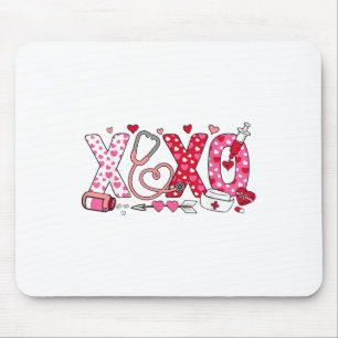Xoxo Nurse Valentines Day Stethoscope Valentine Fo Mouse Pad