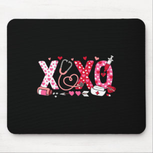 Xoxo Nurse Valentines Day Stethoscope Valentine Fo Mouse Pad