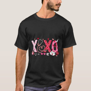Xoxo Nurse Valentines Day Stethoscope Valentine Fo T-Shirt