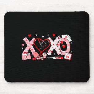 Xoxo Nurse Valentines Day Stethoscope Valentine Nu Mouse Pad