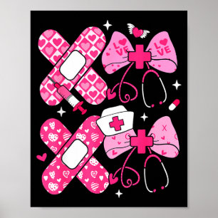 Xoxo Nurse Valentines Day Stethoscope Valentine Nu Poster