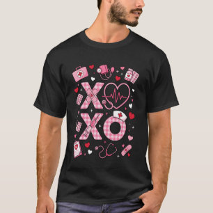 XOXO Nurse Valentines Day Stethoscope Valentine Nu T-Shirt