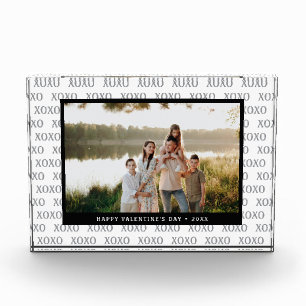 XOXO Pattern Custom Photo Valentine's Photo Block