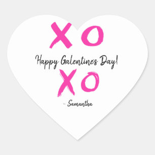 XOXO Personalised Happy Galentine's Day Heart Sticker