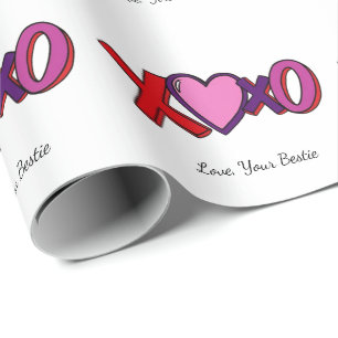 XOXO personalised paper,Valentines Day  Wrapping Paper