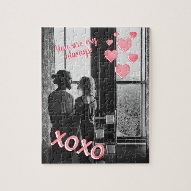 XOXO - Personalized Photo Valentine's Jigsaw Puzzle (Vertical)