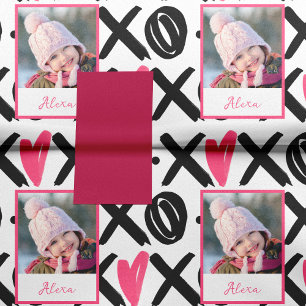 XOXO Photo and Heart Pattern Valentine's Day Tissue Paper