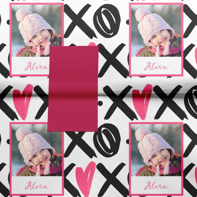 XOXO Photo and Heart Pattern Valentine's Day Tissue Paper (Creator Uploaded)