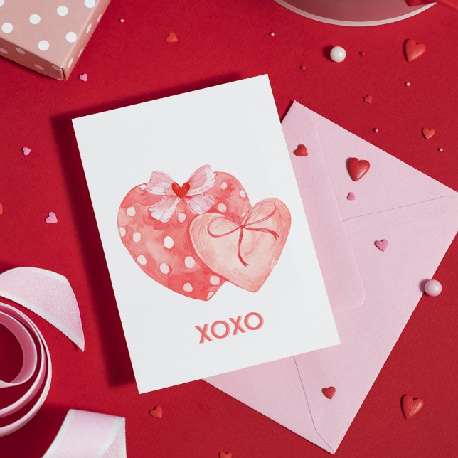 XOXO Pink and Red Valentines Heart Card (XOXO Pink and Red Valentines Heart Card
)