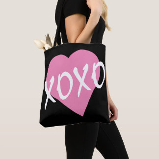 XOXO Pink Heart Tote Bag