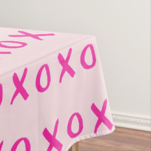 XOXO pink Valentine's day Tablecloth