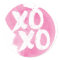 XOXO Pink Watercolor Splash