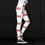 XOXO Red Glitter | Glam Brushstroke Hug and Kisses Leggings<br><div class="desc">Casual, funky hand-lettered brush calligraphy "XOXO" hugs and kisses wordart in faux metallic red glitter shimmer lettering. The typography design features a chic modern script contrasted nicely on a solid background that's great for a uniquely elegant theme. This mixed medium gradient that adds the perfect pop of colour and personal...</div>