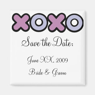 XOXO Save the Date Magnet