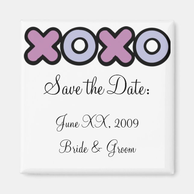 XOXO Save the Date Magnet (Front)