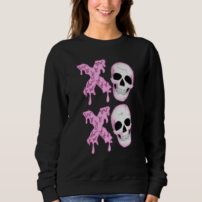 Xoxo Skeleton Skull Horror Anti Valentine's Day Me Sweatshirt (Front)