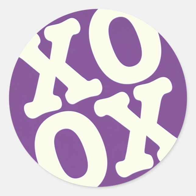 XOXO Sticker / Envelope Seal | Purple (Front)