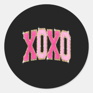 Xoxo Sweet Love Valentine Heart Romantic Valentine Classic Round Sticker