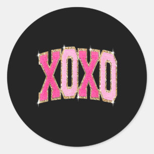 Xoxo Sweet Love Valentine Heart Romantic Valentine Classic Round Sticker