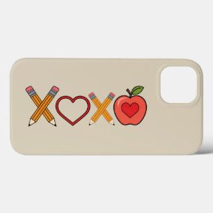 XOXO Teacher Valentine's Day Pencil And Apple iPhone 13 Case