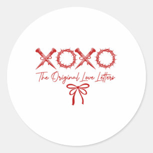 Xoxo The Original Love Letters Christian Valentine Classic Round Sticker
