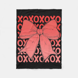 Xoxo The Original Love Letters Retro Checked Valen Fleece Blanket