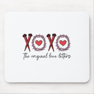 Xoxo The Original Love Letters Retro Checked Valen Mouse Pad