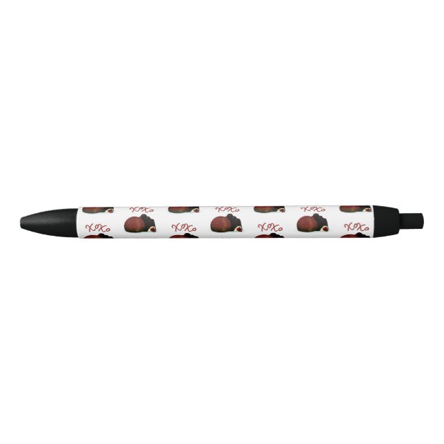 XOXO Valentine Bonbon and Dark Chocolate Black Ink Pen (Front)