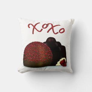 XOXO Valentine Bonbon and Dark Chocolate Cushion