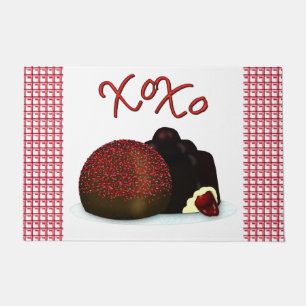 XOXO Valentine Bonbon and Dark Chocolate Doormat