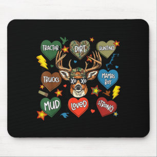 XOXO Valentine Buck Camo Deer Retro Hunting Boys Mouse Pad