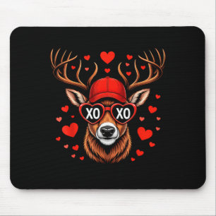 XOXO Valentine Buck Camo Deer Retro Hunting Boys Mouse Pad