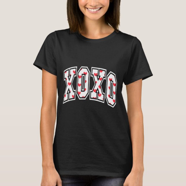 Xoxo Valentine Heart Retro Valentine For Men Women T-Shirt (Front)
