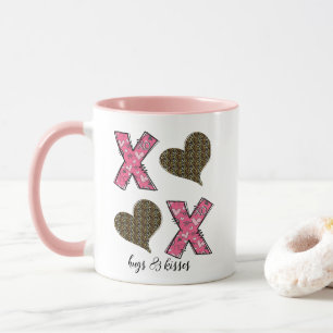 XOXO Valentine Mug - Hugs Kisses Gift for Bestie