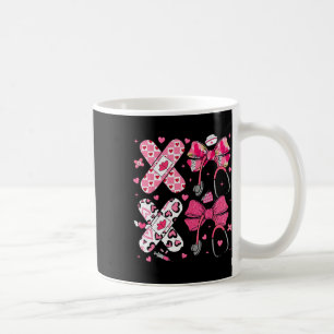 Xoxo Valentine Nurse Pink Bow Rn Pct Cna Nurse Gir Coffee Mug