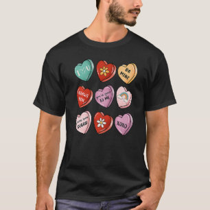 Xoxo Valentine Sweet Candy Heart Kiss Happy Valent T-Shirt