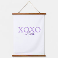 Xoxo valentine's day add name purple pastel minima