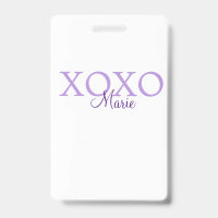 Xoxo valentine's day add name purple pastel minima