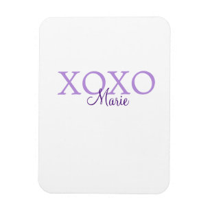 Xoxo valentine's day add name purple pastel minima magnet