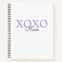 Xoxo valentine's day add name purple pastel minima