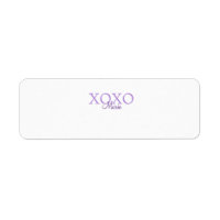 Xoxo valentine's day add name purple pastel minima