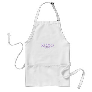 Xoxo valentine's day add name purple pastel minima standard apron