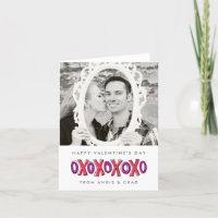 XOXO Valentine's Day Photo Note Card