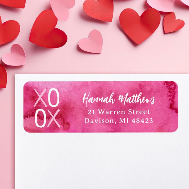XOXO Valentine's Day Return Address Label (Creator Uploaded)