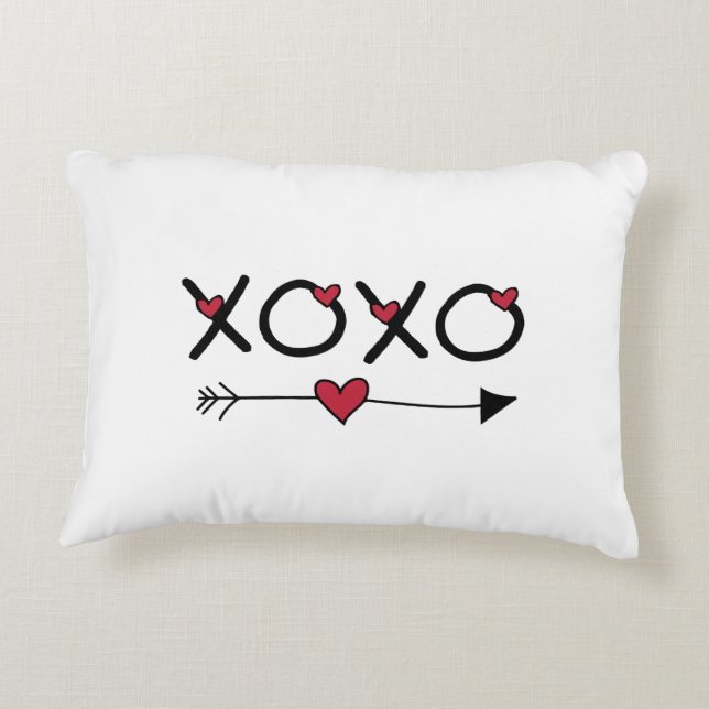 XOXO Valentines Decorative Cushion (Back)