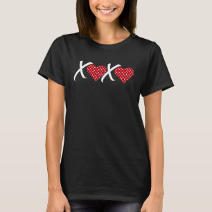 XOXO Valentines Heart Print Graphic Valentine's D T-Shirt