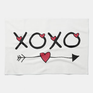 XOXO Valentines Tea Towel