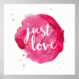 xoxo watercolor typography poster print