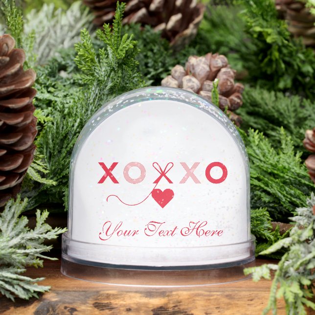 XOXO with your text Snowglobe (Winter)