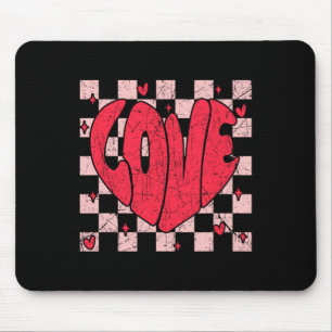 Xoxo Xo Xo Groovy Love Chequered Valentine Men Wom Mouse Pad